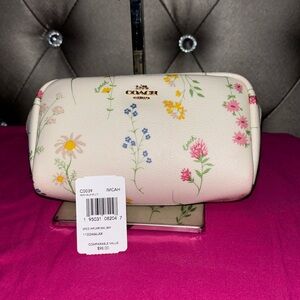 NWT Coach Wildflower Cosmetic Bag